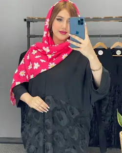 مانتو پایین ریش مشکی کد : 18548 - فروشگاه اینترنتی رزا بوتیک