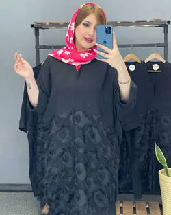 مانتو پایین ریش مشکی کد : 18548 - فروشگاه اینترنتی رزا بوتیک