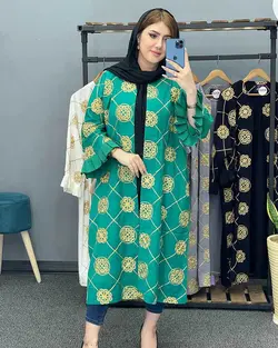 مانتو طلاکوب کد : 17084 - فروشگاه اینترنتی رزا بوتیک