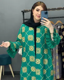 مانتو طلاکوب کد : 17084 - فروشگاه اینترنتی رزا بوتیک