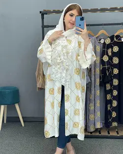 مانتو طلاکوب کد : 17084 - فروشگاه اینترنتی رزا بوتیک