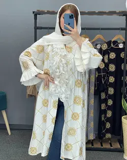 مانتو طلاکوب کد : 17084 - فروشگاه اینترنتی رزا بوتیک