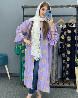 مانتو طلاکوب کد : 17084 - فروشگاه اینترنتی رزا بوتیک