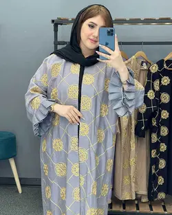 مانتو طلاکوب کد : 17084 - فروشگاه اینترنتی رزا بوتیک