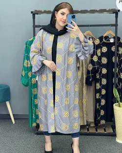 مانتو طلاکوب کد : 17084 - فروشگاه اینترنتی رزا بوتیک