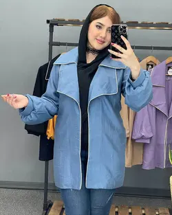 مانتو کتی 2 یقه کد : 15358 - فروشگاه اینترنتی رزا بوتیک