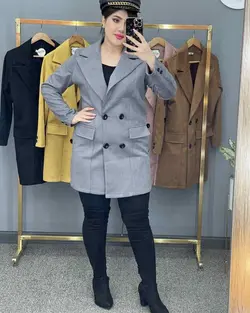 پالتو سوییت کتی 4 دکمه کد : 11588 - فروشگاه اینترنتی رزا بوتیک