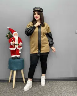 پالتو فوتر ترکیبی کد : 390 - فروشگاه اینترنتی رزا بوتیک