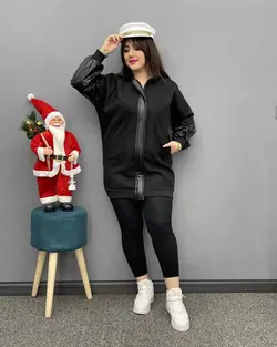 پالتو فوتر ترکیبی کد : 390 - فروشگاه اینترنتی رزا بوتیک