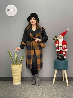 پالتو ترکیبی دکمه دار کد : 230 - فروشگاه اینترنتی رزا بوتیک