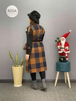 پالتو ترکیبی دکمه دار کد : 230 - فروشگاه اینترنتی رزا بوتیک