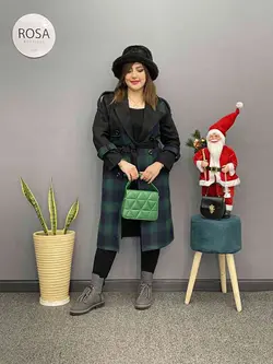 پالتو ترکیبی دکمه دار کد : 230 - فروشگاه اینترنتی رزا بوتیک