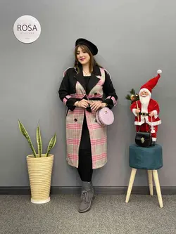 پالتو ترکیبی دکمه دار کد : 230 - فروشگاه اینترنتی رزا بوتیک