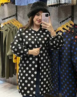 پالتو فوتر خالدار کد : 12104 - فروشگاه اینترنتی رزا بوتیک