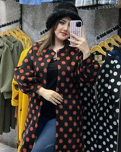 پالتو فوتر خالدار کد : 12104 - فروشگاه اینترنتی رزا بوتیک