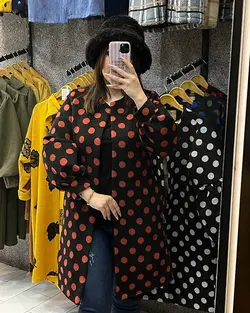 پالتو فوتر خالدار کد : 12104 - فروشگاه اینترنتی رزا بوتیک