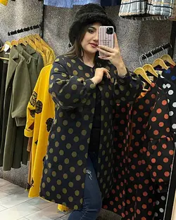 پالتو فوتر خالدار کد : 12104 - فروشگاه اینترنتی رزا بوتیک