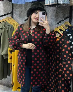 پالتو فوتر خالدار کد : 12104 - فروشگاه اینترنتی رزا بوتیک