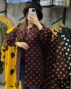 پالتو فوتر خالدار کد : 12104 - فروشگاه اینترنتی رزا بوتیک