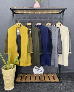 پالتو یقه گرد آستردار کد : ۶۷۲۶ - فروشگاه اینترنتی رزا بوتیک