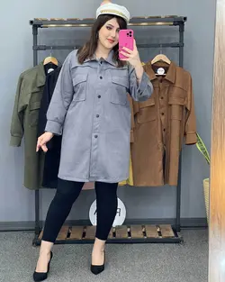 پالتو سوئیت دو جیب کد : ۸۴۳۹ - فروشگاه اینترنتی رزا بوتیک