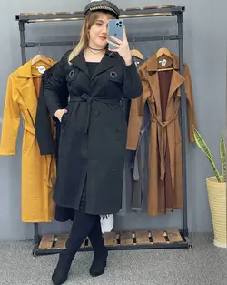 پالتو سوییت کمر دار کد : ۷۶۱۰ - فروشگاه اینترنتی رزا بوتیک