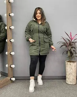 کاپشن مخمل ببعی کمرگت کد : ۹۵۶۲ - فروشگاه اینترنتی رزا بوتیک