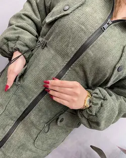 کاپشن مخمل ببعی کمرگت کد : ۹۵۶۲ - فروشگاه اینترنتی رزا بوتیک