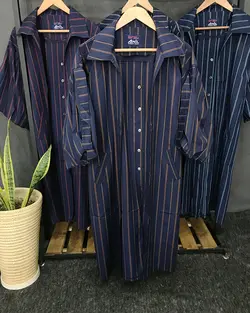 مانتو راه راه آستین پفی کد : ۳۹۵۸ - فروشگاه اینترنتی رزا بوتیک