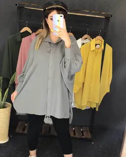 مانتو پانچ حریر دکمه دار کد : ۲۵۳۲ - فروشگاه اینترنتی رزا بوتیک