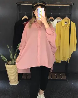 مانتو پانچ حریر دکمه دار کد : ۲۵۳۲ - فروشگاه اینترنتی رزا بوتیک