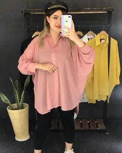 مانتو پانچ حریر دکمه دار کد : ۲۵۳۲ - فروشگاه اینترنتی رزا بوتیک