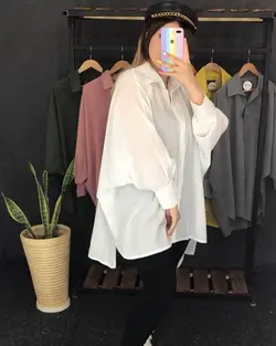 مانتو پانچ حریر دکمه دار کد : ۲۵۳۲ - فروشگاه اینترنتی رزا بوتیک