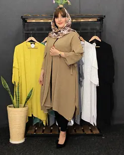 مانتو ابروبادی طرح دار کد : ۴۶۷۳ - فروشگاه اینترنتی رزا بوتیک