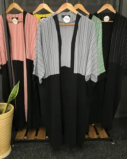 مانتو ابروبادی ترکیبی راه راه کد : ۴۵۶۸ - فروشگاه اینترنتی رزا بوتیک