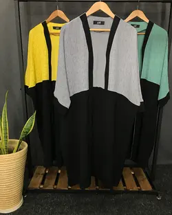 مانتو ابروبادی ترکیبی خطی کد : ۴۹۰۴ - فروشگاه اینترنتی رزا بوتیک