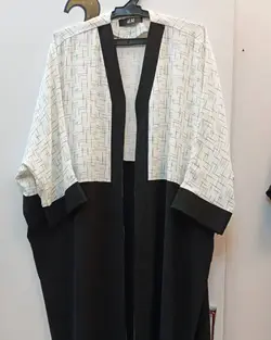 مانتو ابروبادی ترکیبی خطی کد : ۴۹۰۴ - فروشگاه اینترنتی رزا بوتیک