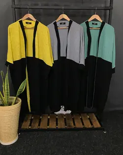 مانتو ابروبادی ترکیبی خطی کد : ۴۹۰۴ - فروشگاه اینترنتی رزا بوتیک