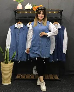 مانتو جین دو تیکه کد: ۲۱۰۰ - فروشگاه اینترنتی رزا بوتیک