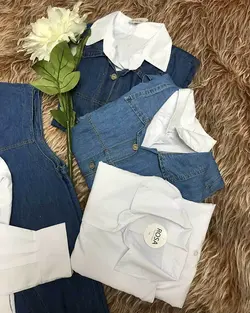 مانتو جین دو تیکه کد: ۲۱۰۰ - فروشگاه اینترنتی رزا بوتیک