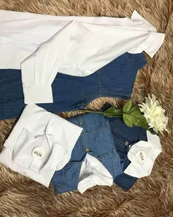 مانتو جین دو تیکه کد: ۲۱۰۰ - فروشگاه اینترنتی رزا بوتیک