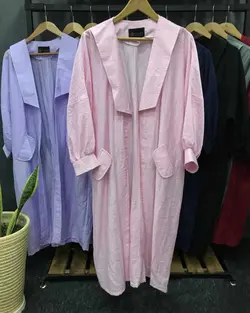 مانتو یقه دار بلند کد:۱۸۱۸ - فروشگاه اینترنتی رزا بوتیک