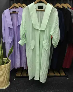 مانتو یقه دار بلند کد:۱۸۱۸ - فروشگاه اینترنتی رزا بوتیک