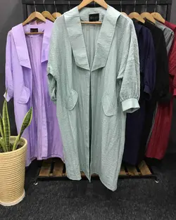 مانتو یقه دار بلند کد:۱۸۱۸ - فروشگاه اینترنتی رزا بوتیک