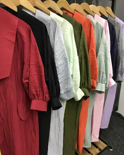 مانتو یقه دار بلند کد:۱۸۱۸ - فروشگاه اینترنتی رزا بوتیک