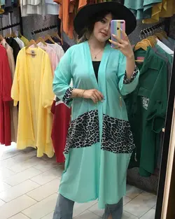 مانتو عبایی پلنگی کد : 1730 - فروشگاه اینترنتی رزا بوتیک