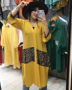 مانتو عبایی پلنگی کد : 1730 - فروشگاه اینترنتی رزا بوتیک