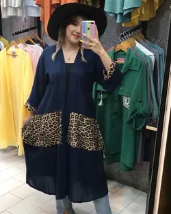 مانتو عبایی پلنگی کد : 1730 - فروشگاه اینترنتی رزا بوتیک