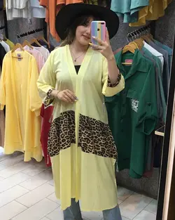 مانتو عبایی پلنگی کد : 1730 - فروشگاه اینترنتی رزا بوتیک