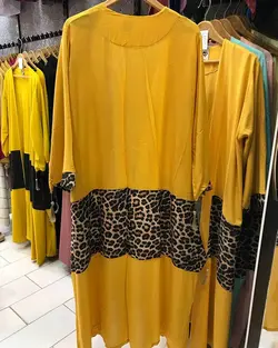 مانتو عبایی پلنگی کد : 1730 - فروشگاه اینترنتی رزا بوتیک